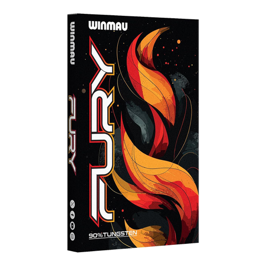 Dardos de acero Winmau Fury - 22 g Abgebildet sind die Winmau Fury Steeldarts mit 22g Gewicht. Diese Darts eignen sich ideal für präzises Werfen.