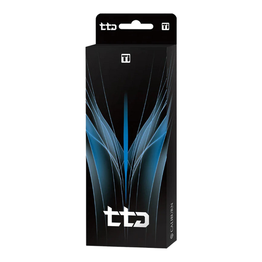Dardos de acero Caliburn TTD Complete Titanium T1 negros - 5 g Hier sehen Sie den Caliburn TTD Complete Titanium T1 Black Steeldarts - 5g. Es handelt sich um einen hochwertigen schwarzen Steeldart aus Titan.