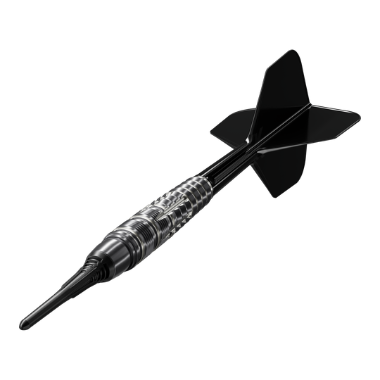 Dardos blandos Target Black Marque Blaze - 18 g Abgebildet sind die Target Black Marque Blaze Softdarts - 18g. Die Darts haben ein modernes und präzises Design.