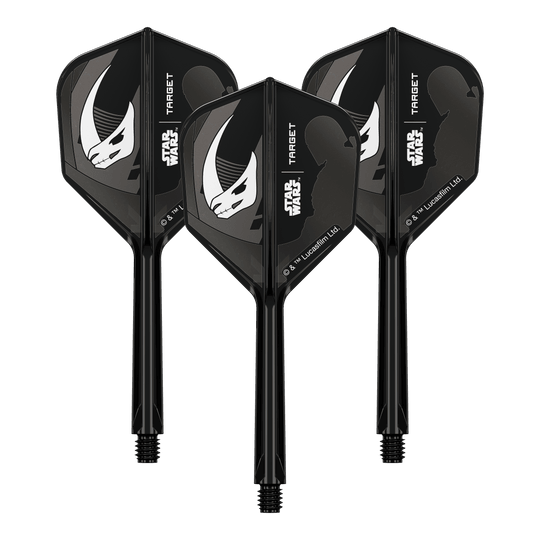 Set Target Star Wars K-Flex Mandalorian No6 Vuelos Das Bild zeigt das Produkt '410625_Target_StarWars_K-Flex_Mandalorian_Armour_No6_Flights_33mm_2a'. Wahrscheinlich sind hier Mandalorian Armour Dart-Flights abgebildet.