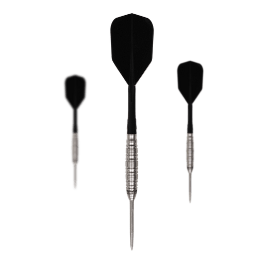 Dardos de acero Caliburn Wolfpack W5 - 22 g Zu sehen ist ein Set der Caliburn Wolfpack W5 Steeldarts - 22g. Das Set umfasst mehrere Steeldarts mit 22 Gramm Gewicht.