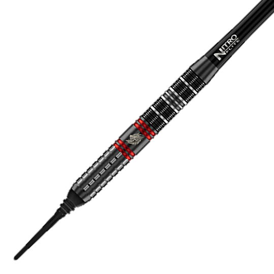 Dardos blandos Red Dragon Jonny Clayton RD-ULTRA - 18 g Abgebildet sind die Red Dragon Jonny Clayton RD-ULTRA Softdarts mit 18g. Die Darts besitzen rote und schwarze Akzente und ein charakteristisches Flight-Design.