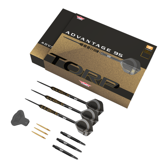 Dardos de acero con punta convertible Torp NL Advantage 95 de Bulls