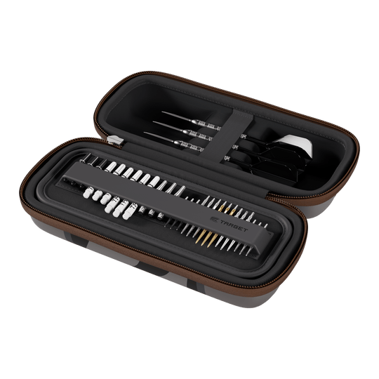 Estuche para dardos Star Wars Boa de Target - Mandalorian Hier sieht man das Target Star Wars Boa Dartcase - Mandalorian. Dieses Dartcase zeigt ein Mandalorian-Motiv aus dem Star Wars Universum.