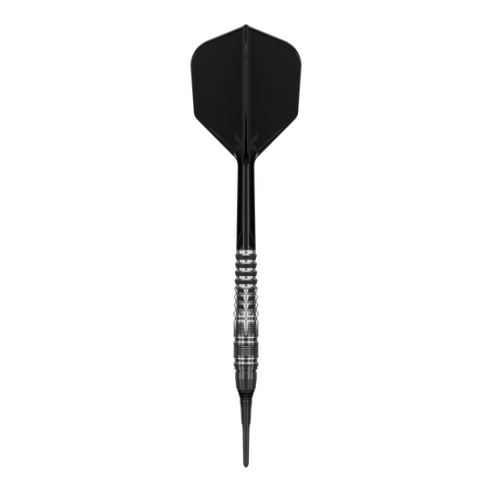 Dardos blandos Target Black Marque Blaze - 18 g Hier sieht man die Target Black Marque Blaze Softdarts - 18g. Sie sind speziell für den Softdart-Sport entwickelt.