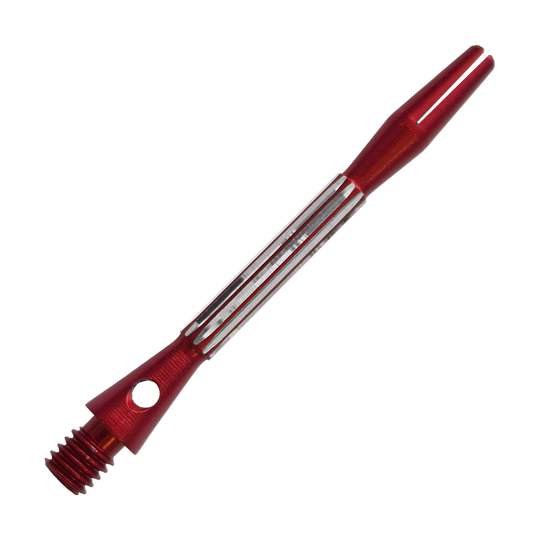 Ejes de aluminio Bulls NL Flash 2 - Rojo - 46 mm Bulls NL Flash 2 Aluminium Shafts in Rot, 46 mm lang. Das Bild zeigt einen roten Aluminiumschaft für Dartpfeile.