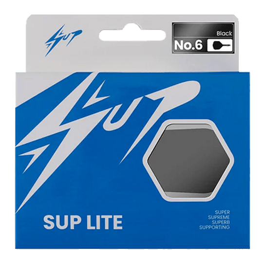 Sistema de eje de vuelo Caliburn SUP Lite No6 Die Abbildung zeigt die Verpackung des Produkts "Caliburn SUP Lite No6 Flight-Shaft-System". Die Verpackung ist überwiegend blau und weiß und enthält ein Sichtfenster, durch das das Produkt teilweise zu sehen ist.