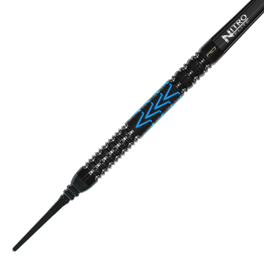 Das Bild präsentiert Red Dragon Amp Tapered Softdarts mit einem Gewicht von 20g. Die Softdarts bieten ein schlankes Design für gutes Handling.