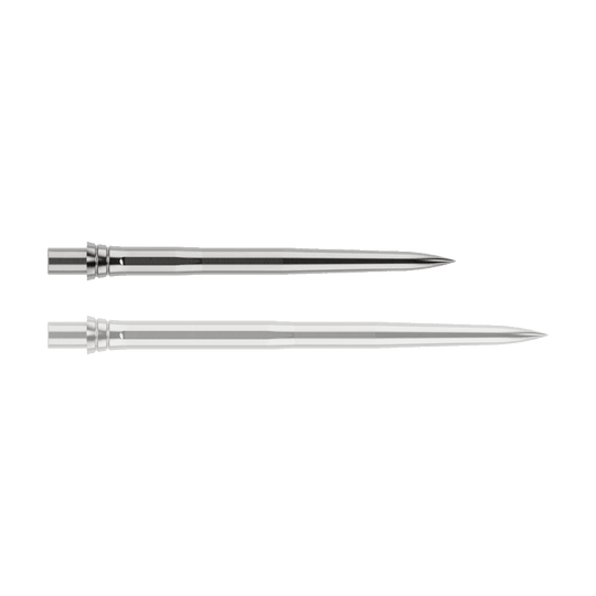 Auf dem Bild sind vermutlich EVO121 Caliburn EVO Dartspitzen EZ Smooth in Silber, 28mm, abgebildet. Diese Softdartspitzen sind für elektronische Dartscheiben geeignet.