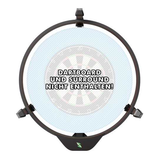 Scolia Home 2 FLEX - Sistema electrónico de puntuación automática con anillo de iluminación 2026 Das Bild zeigt das Produkt "Scolia Home 2 FLEX - Electronic Score System mit Beleuchtungsring". In der Mitte steht der Hinweis: "Dartboard und Surround nicht enthalten!"