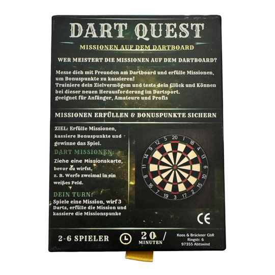Juego de cartas Dart Quest Das Dart Quest Kartenspiel ist hier abgebildet. Es ist ideal für Freunde und Familie.