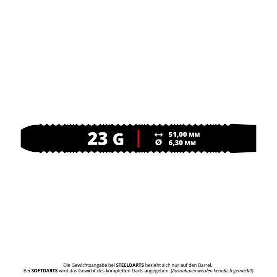 Dardos de acero Mission Moldavite - 23 g Mission Moldavite Steeldarts - 23g ist auf dem Bild zu sehen. Diese Steeldarts sind für professionelle Dartspieler geeignet.