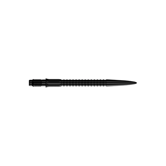 Puntas de dardo Mission R2.5 Rapid Point GV1 - Negras Zu sehen sind schwarze Dartspitzen für Darts. Die Spitzen haben eine Länge von 30 mm.
