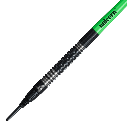 Dardos blandos Unicorn Wraith James Wade - 19 g Zu sehen sind die Unicorn Wraith James Wade Softdarts - 19g. Die Darts sind für elektronische Dartscheiben geeignet.