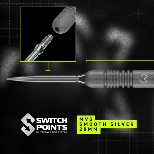 Dardos de acero Winmau Michael Van Gerwen TS Switch Point