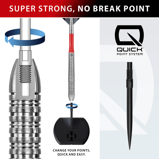 Dardos de acero Harrows Damon Heta Natural Quick Point Das Foto präsentiert den Harrows Damon Heta Natural Quick Point Steeldart. Der Pfeil überzeugt durch ein natürliches Finish und schnelles Wurfverhalten.