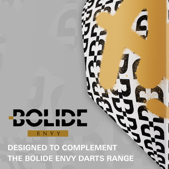 Plumas Target Pro Ultra Bolide Envy No6 - 3 juegos Gezeigt werden die Target Pro Ultra Bolide Envy No6 Flights im Set mit drei Stück. Die Flights sind Zubehör für Dartpfeile.