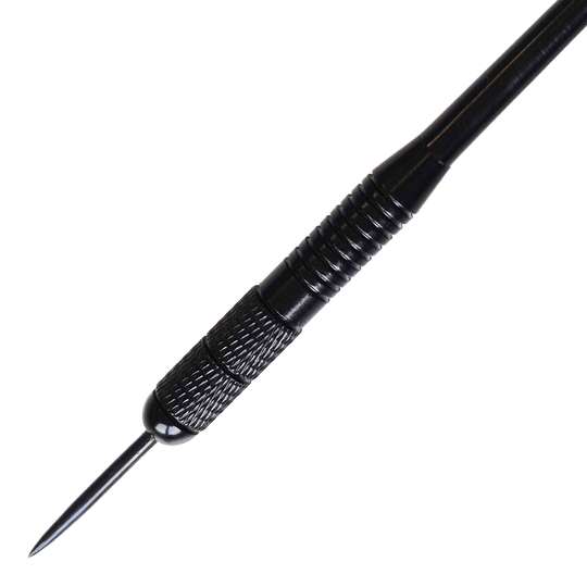 Dardos Karella de latón negro - 21 g Dieses Bild zeigt Karella Black Brass Steeldarts mit einem Gewicht von 21g. Die schwarzen Messing-Steeldarts sind ideal für Dartliebhaber.