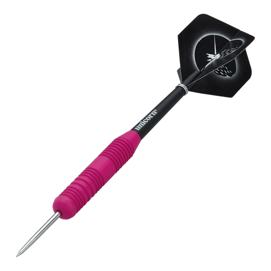 Dardos de acero rosa engomado Unicorn Core Plus