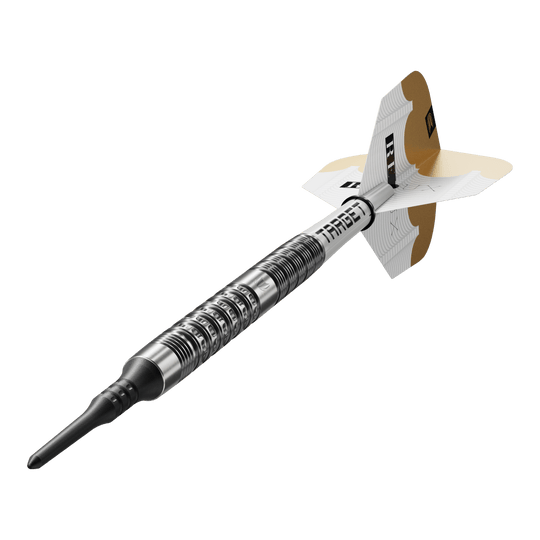 Das Produkt Target Redux 10 Softdarts - 18g wird hier dargestellt. Die Softdarts sind silberfarben und wiegen 18 Gramm.