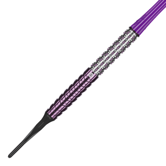 Dardos blandos Caliburn Awakening ET - 20,5 g Das Bild zeigt die Caliburn Awakening E.T. Softdarts - 20,5g. Die Darts liegen prominent vor weißem Hintergrund.