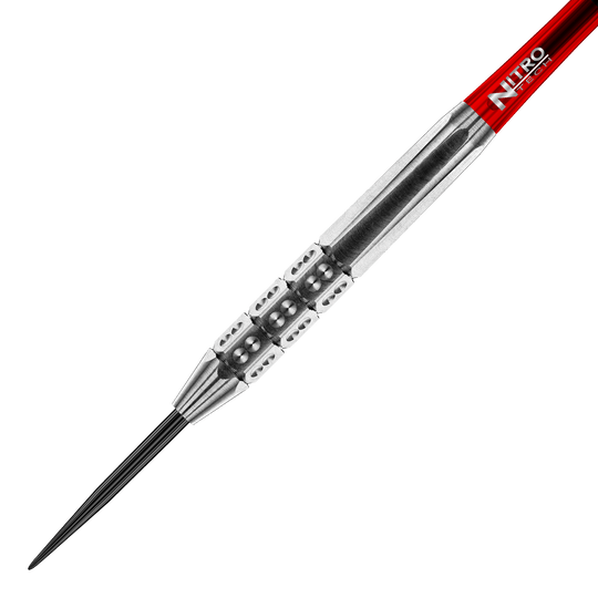 Auf dem Bild ist das Set der Red Dragon 50 Year Collection Hexoset 3 Steeldarts mit 25g zu sehen. Diese Darts wurden als limitierte Sonderedition produziert.