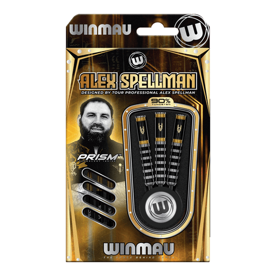 Winmau Alex Spellman Steeldarts sind präzise gearbeitete Steeldarts. Die Abbildung stellt das Produkt im Nahaufnahme dar.