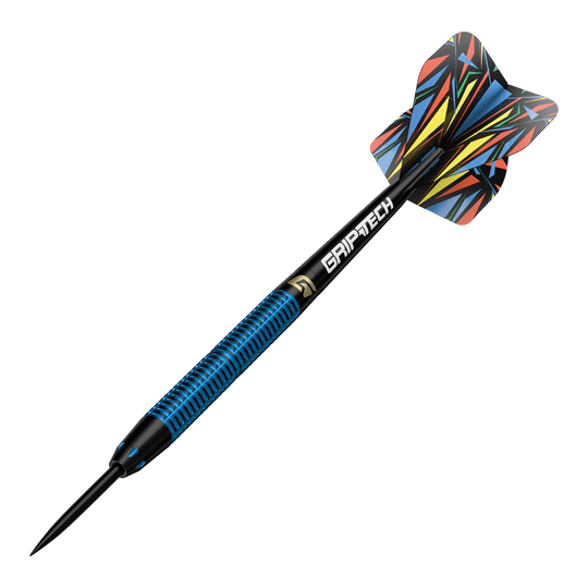 Dardos de acero de tungsteno azul GOAT Athlete Abgebildet sind GOAT Athlete Black Tungsten Steeldarts. Sie werden häufig in Wettkämpfen verwendet.