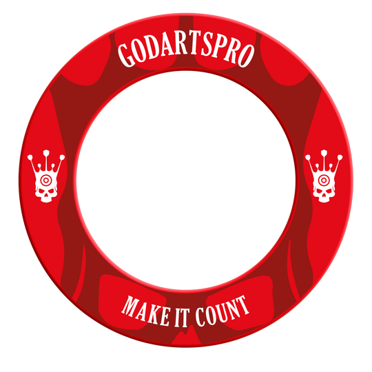 Bild mit dem Dateinamen DBS-GDP3_GoDartsPro_Dartboard_Surround_Rot_2. Es zeigt vermutlich ein Dartboard-Surround in Rot.
