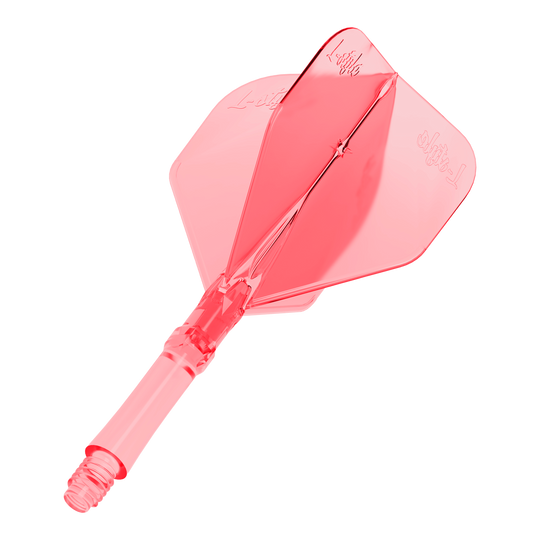 Vuelos L-Style L-System - Rojo transparente Zu sehen ist das Produkt L-Style L-Sytem Flights - Clear Red. Die roten, durchsichtigen Flights sind Zubehör für Dartpfeile.