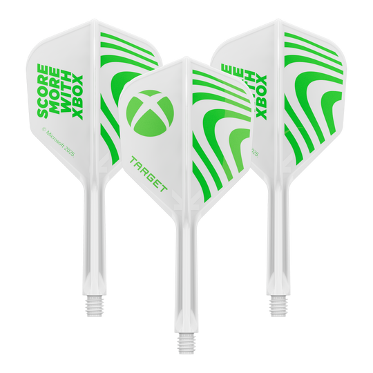 Plumas Target Xbox K-Flex No6 - Blancas Abgebildet ist vermutlich ein Set Target Xbox KFlex No6 Flights in der Größe 26mm. Es handelt sich um Zubehör für Dartpfeile.