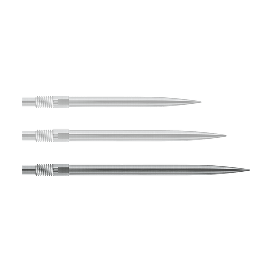 Puntas de dardos Harrows Quick Point - Plateadas Abgebildet sind wahrscheinlich silberne Dartspitzen von Harrows mit einer Länge von 40mm. Die Datei heißt 'QP23950_Harrows_QuickPoint_Dartspitzen_Silber_40mm_1'.