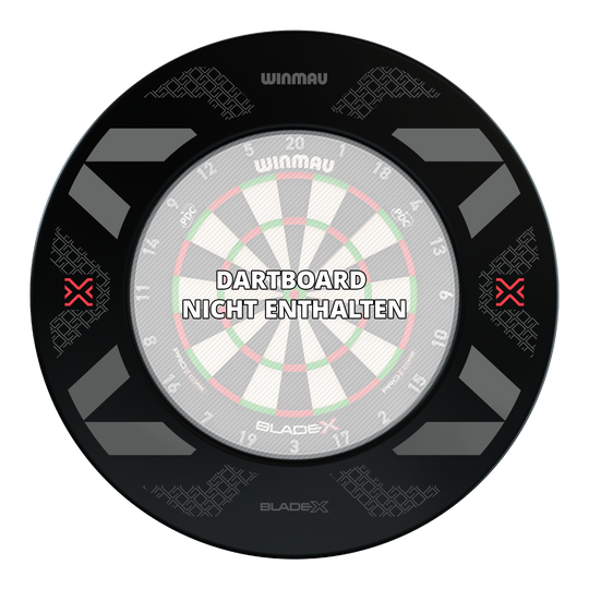 Marco para diana Winmau Blade X Abgebildet ist das Winmau Blade X Dartboard Surround. Die schwarze Umrandung eignet sich ideal zur Ergänzung eines Dartboards.