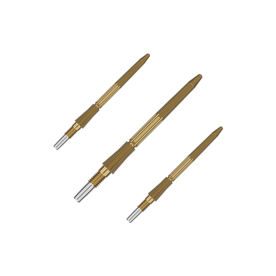 Puntas de dardo Target Elysian Archetype 43 Swiss Point de acero - Oro Das Bild zeigt ein Set der Target Elysian Archetype 43 SwissPoint Dartspitzen in Gold, Länge 30 mm. Dieses Set ist ideal für Präzision beim Dartsport.