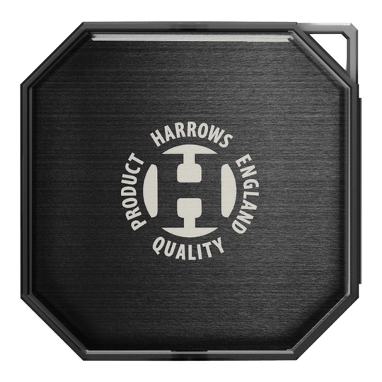 Estuche para herramientas Harrow Premium Quick Point Das Bild zeigt das Harrows Premium Quick Point Tool Case. Es handelt sich um eine hochwertige Aufbewahrungslösung für Dartzubehör.