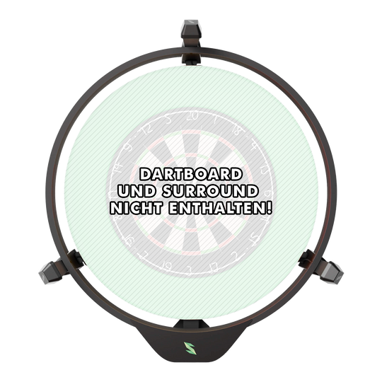 Sistema de puntuación automática electrónica Scolia Home 2 con anillo de iluminación 2026 Das Bild zeigt das Scolia Home 2 Electronic Score System mit einem Beleuchtungsring. In der Mitte steht: "Dartboard und Surround nicht enthalten!"