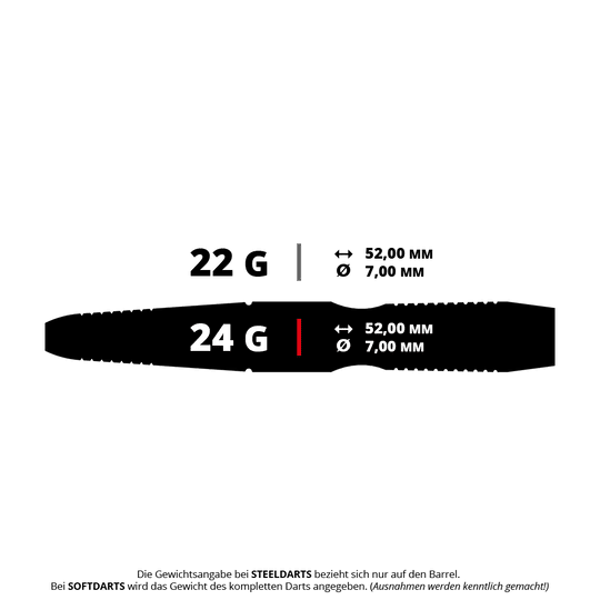 Dardos de acero Bulls Brian Raman G2 Abgebildet ist ein Steeldart-Produkt. Das Bild zeigt vermutlich ein Modell namens 14742 Bulls Brian Ramam G2 Steeldarts 5 24g.