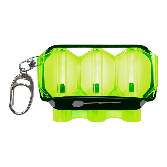Estuche de vuelo Krystal estilo L - Amarillo neón Dies ist das L-Style Krystal Flight Case in Neon-Gelb. Das Etui besitzt einen Karabinerhaken zum einfachen Befestigen.