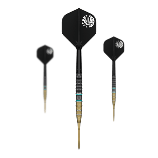 Gezeigt wird ein Set der Target Japan Mikuru Suzuki The Miracle GEN7.5 Swiss Point Steeldarts. Das Set enthält mehrere Darts in hochwertiger Ausführung.