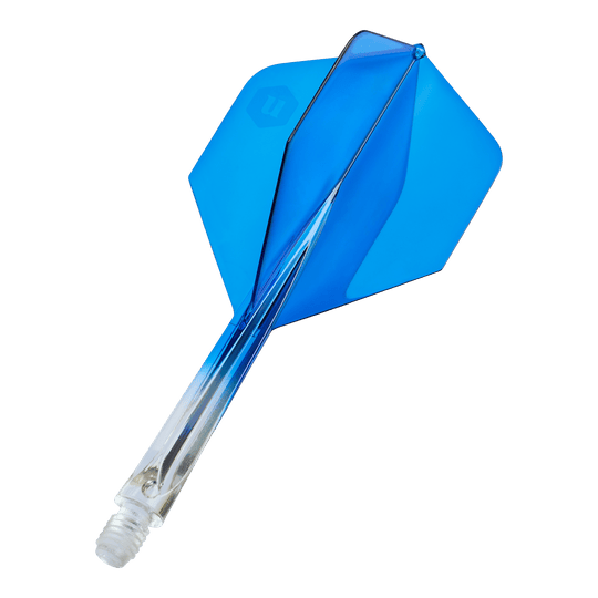 Plumas estándar Unicorn Forge Two Tone No2 - Azul claro Unicorn Forge Two Tone No2 Standard Flights in Klar Blau, Medium, sind zu sehen. Es sind Ersatz-Flights für Dartpfeile.