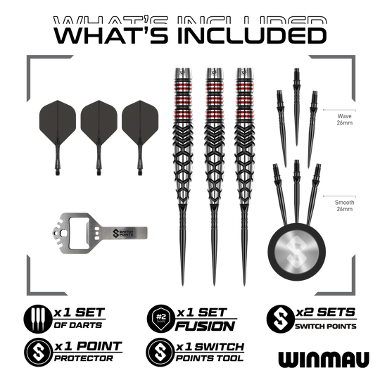 Puntos de conmutación de torpedos Winmau Fornax Steeldarts Abgebildet sind die Winmau Fornax Torpedo Switch Points Steeldarts. Sie zeichnen sich durch ihr innovatives Design und hochwertige Verarbeitung aus.