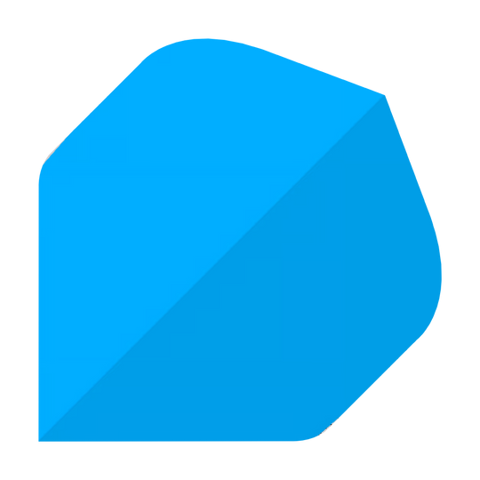 Das Bild zeigt die Poly-Plain Standard Flights in Blau. Es handelt sich um Zubehör für Dartpfeile.