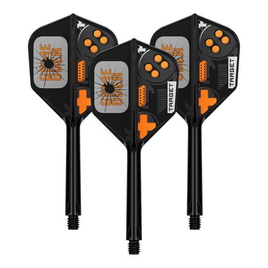 Target K-Flex Juego Terminado No6 Vuelos Ein Satz Target K-Flex GameOver No6 Flights, 33 mm. Die Flights werden im Bild dargestellt.