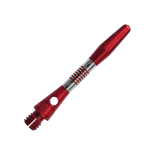 Ejes de aluminio Cetra de los Bulls NL - Rojo Gezeigt werden rote BullsNL Cetra Aluminium Shafts mit einer Länge von 34 mm. Das Produkt ist für das Dartspiel gedacht.