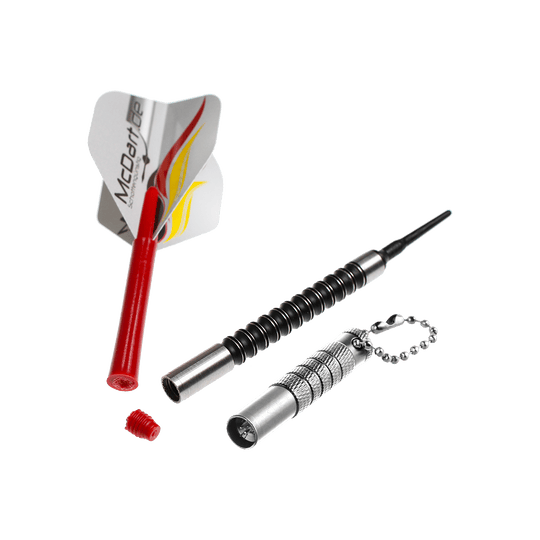 Eliminador de residuos de eje de bala Das Bild zeigt noch einmal einen Bullet Shaftrest Entferner in Silber. Es ist ein Werkzeug zum Entfernen von Shaftrests bei Dartpfeilen.