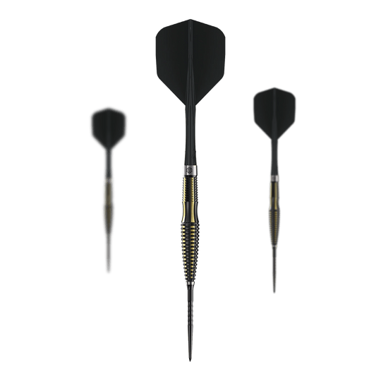 dardos de acero Caliburn V-Series V1 Zu sehen ist ein Set der Caliburn V-Series V1 Steeldarts. Die Steeldarts sind besonders präzise und langlebig.