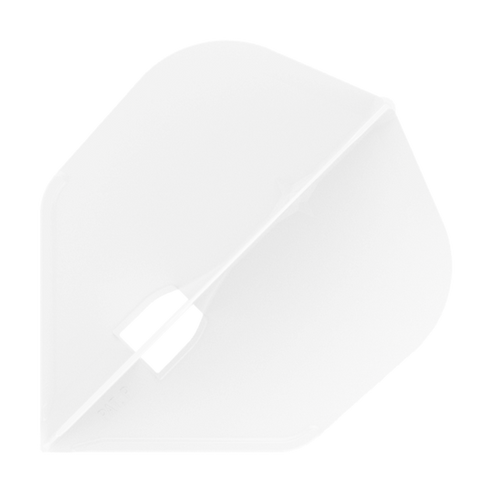 Das Bild zeigt ein Produkt mit dem Namen 'L-Style Champagne L3PRO Shape Flights White 1'. Es handelt sich vermutlich um einen weißen Dart-Flug in spezieller Form.