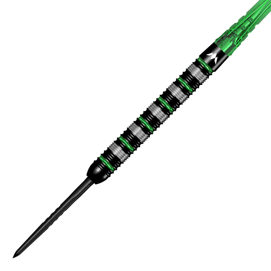 Dardos de acero Mission Moldavite - 23 g Mission Moldavite Steeldarts - 23g ist auf diesem Bild zu sehen. Hier werden Steeldarts mit einem Gewicht von 23g dargestellt.