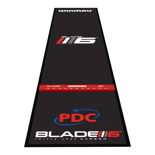 Tapete de dardos suave Winmau Pro Zone Precision Blade 6 Das Bild zeigt die Winmau Pro Zone Precision Blade 6 Soft Dartmatte. Diese Dartmatte bietet einen optimalen Schutz für den Boden beim Dartspielen.