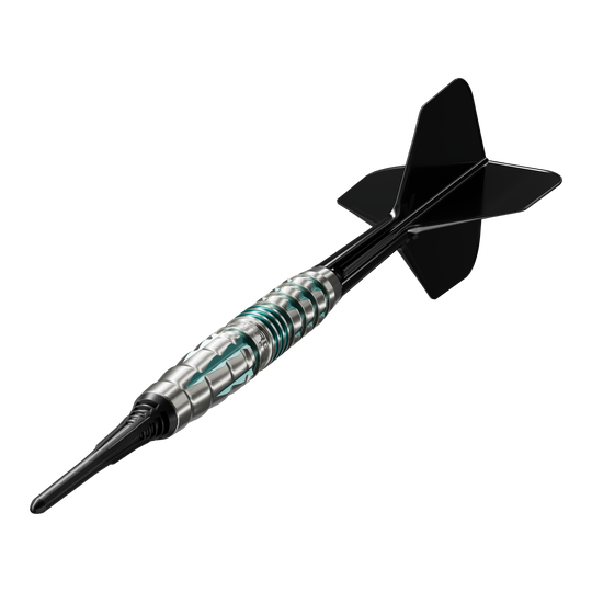 Dardos blandos Target Black Marque Pierce - 18,5 g Auf dem Foto ist das Produkt Target Black Marque Pierce Softdarts - 18,5g zu sehen. Diese Darts haben ein elegantes Design und eignen sich ideal für Softdart-Liebhaber.